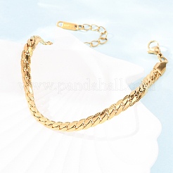 Bracelets à maillons en acier inoxydable 304 pour femmes&nbsp;BJEW-F529-15G