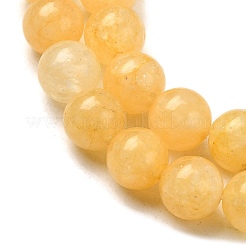 Gefärbt natürlichen weißen Jade Perlen Stränge&nbsp;G-M402-C03-25