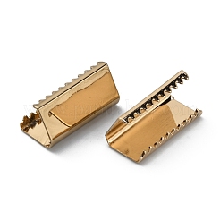 Estremità a crimpare di nastro d'ottone&nbsp;KK-WH0046-34B-LG