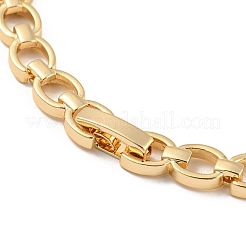Bracelets à maillons en laiton doré avec micro pavé de zircone cubique&nbsp;BJEW-P314-A03-G
