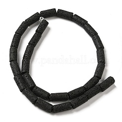 Fili di perle di roccia lavica naturale&nbsp;G-L586-E02-10