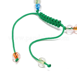 Mauvais œil acrylique et bracelet de perles tressées au chalumeau rond pour femme&nbsp;BJEW-JB08379-02
