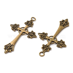 Croce tibetano in lega stile grandi ciondoli&nbsp;LS-TIBEP-Q058-04AB-FF