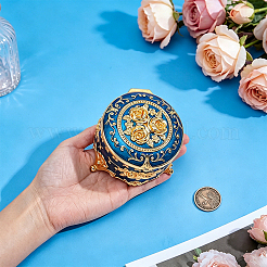 Schmuckaufbewahrungsbox aus Zinklegierung mit Rosenmuster im Vintage-Stil&nbsp;AJEW-WH0817-075A