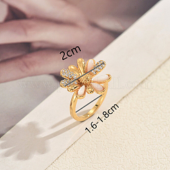 Offene Manschettenringe aus Messing mit Mikropavé und Zirkonia für Damen&nbsp;ES2190