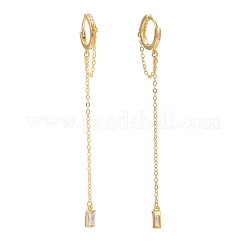925 orecchini a cerchio huggie in argento sterling&nbsp;EJEW-F265-09G