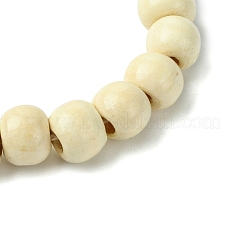 2 bracelet en perles rondes en bois naturel teinté de 2 couleurs pour femmes&nbsp;BJEW-JB11518
