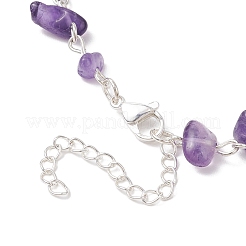 Colliers de perles en améthyste naturelle&nbsp;NJEW-JN05140-02