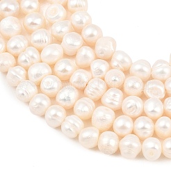 Fili di perle di perle d'acqua dolce coltivate naturali&nbsp;PEAR-D003-01C-04
