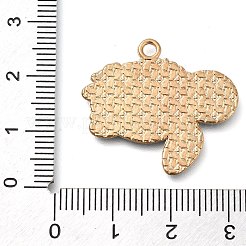 Anhänger aus Emaille mit Tiermotiv und Blumen&nbsp;ENAM-Q508-01B