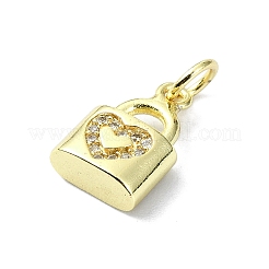 Breloques en laiton avec micro pavé de zircone cubique&nbsp;KK-H475-50G-09