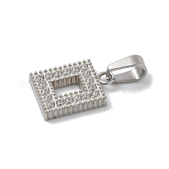 Placcatura ionica (ip) 304 acciaio inossidabile micro pavé zirconia cubica pendenti&nbsp;STAS-Z107-06P-04