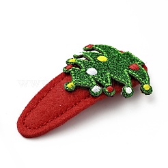 Pinces à cheveux en tissu non tissé pour sapin de Noël à paillettes&nbsp;PHAR-G006-02P