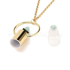 Collares colgantes con frasco de perfume abrible de acero inoxidable 304&nbsp;NJEW-I239-05G