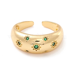 Anello polsino stella con zirconi&nbsp;RJEW-P026-06G