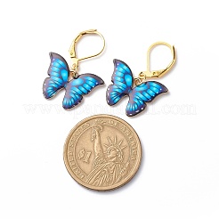 Legierung Emaille Schmetterling baumeln Brisuren Ohrringe&nbsp;EJEW-JE05045