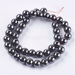 Chapelets de perles en hématite synthétique sans magnétiques&nbsp;X-G-H1624-10mm-3