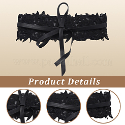 Cinture a catena larga in pizzo floreale in similpelle&nbsp;AJEW-WH20077-032E