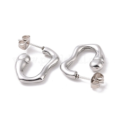 Anlaufgeschützter Ohrstecker aus 304er Edelstahl für Damen&nbsp;EJEW-F287-02P