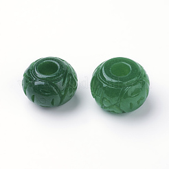 Myanmar natural de jade / burmese jade cuentas europeas&nbsp;G-E418-10