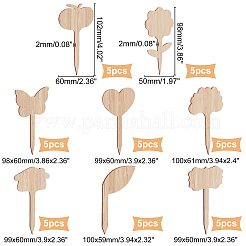 40 étiquette pour plantes en bambou&nbsp;DIY-FH0002-31