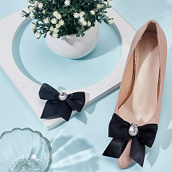 2 Stück Schuhdekoration aus Polyester mit Schleife und Strass&nbsp;FIND-DR0001-63B
