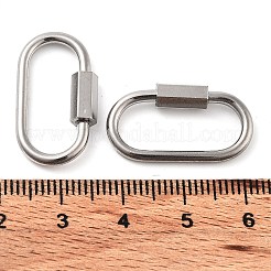 Anlaufgeschützte Karabinerverschluss-Anhänger aus Edelstahl 304 mit Schraubverschluss&nbsp;STAS-H107-04C-P