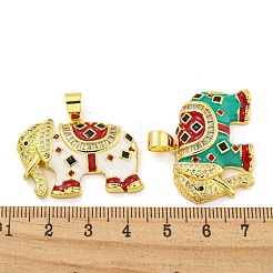 Pendentifs en laiton zircon cubique transparent&nbsp;KK-R159-22G