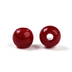 Perle di vetro di colore solido opaco&nbsp;X1-GLAA-N007-4mm-A07