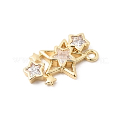 Messing micro pave klare zirkonia anhänger&nbsp;KK-B179-11G