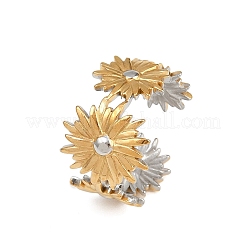 Anelli per polsini bicolore in acciaio inossidabile 304&nbsp;RJEW-S635-01GP-09