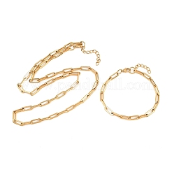 Schmucksets aus Gliederketten aus Edelstahl 304&nbsp;SJEW-L199-05G