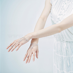 2 Tennisring-Armband mit Kristall-Strass&nbsp;BJEW-CN0001-18