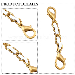 3 pieza de extensores de correa de bolso de cadena de aleación de cuero PU de 3 colores para hacer bolsos&nbsp;PURS-CL0001-11B