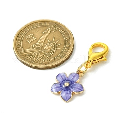 10 stücke 5 stile blume legierung emaille anhänger dekorationen&nbsp;HJEW-JM02751