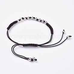 Ensembles de bijoux de bracelets et bagues tressés réglables&nbsp;SJEW-JS01033-03