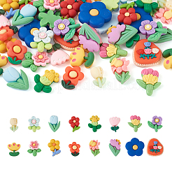 64pcs 16 styles cabochon en résine opaque&nbsp;CRES-TA0001-18