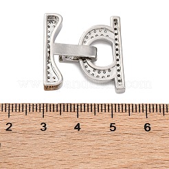 Messing Micro Pave klare Zirkonia Falte über Verschlüsse&nbsp;KK-P291-13P