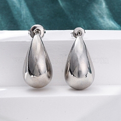 Aretes de latón con forma de lágrima&nbsp;EJEW-Q015-20A-P