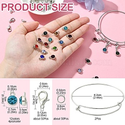 DIY-Set zum Herstellen eines erweiterbaren Armreifs aus Edelstahl 304 mit Charms&nbsp;DIY-YW0008-68