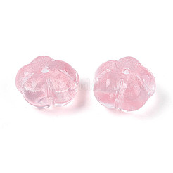 Cuentas de flores de vidrio transparente&nbsp;GLAA-T030-04C