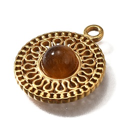 Pendentifs en œil de tigre naturel&nbsp;STAS-M057-02G-02