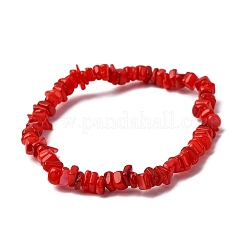 Braccialetti elastici con perline di conchiglie d'acqua dolce naturali tinte per uomo e donna&nbsp;BJEW-JB12478-01