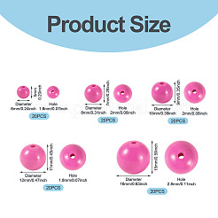 100pcs 5 styles de perles acryliques opaques&nbsp;MACR-TADJ0001-12C