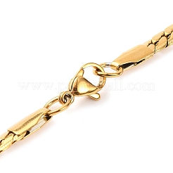 Halsketten aus gedrehtem Edelstahl 304 für Damen&nbsp;NJEW-G140-08B-G