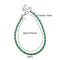 Trendige geflochtene Lederimitat Armband machen&nbsp;BJEW-YW0001-09