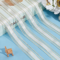 Rubans d'organza de polyester scintillants&nbsp;OCOR-WH0047-28
