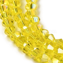 Transparentes cuentas de vidrio electroplate hebras&nbsp;LS-GLAA-F029-4mm-A21