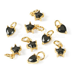 12 Stück 2 Stile Messing Micro Pave Zirkonia Charms&nbsp;KK-TA0008-70D