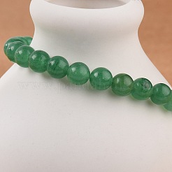 Pulseras elásticas naturales de jade con cuentas de jade&nbsp;X-BJEW-K212-A-013